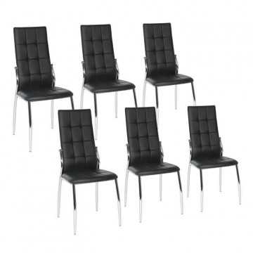Lot de 6 chaises - Simili...
