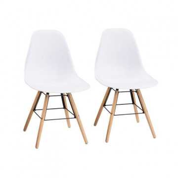 Lot de 2 chaises blanc...