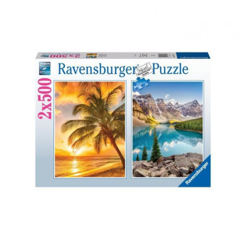 Puzzle 2x500 pieces - Plage...