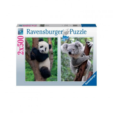 Puzzle 2x500 pieces - Panda...