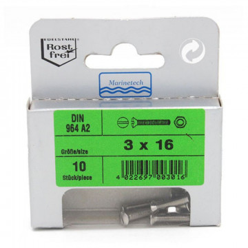 Vis métal TFBF 3x16 inox A2
