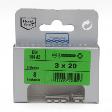 Vis métal TFBF 3x20 inox A2