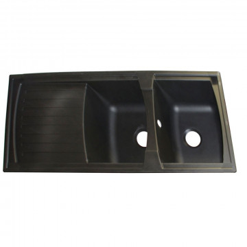 Evier ARENA 2bacs noir quar