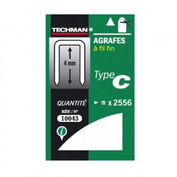 Agrafe fil fin type C-4mm