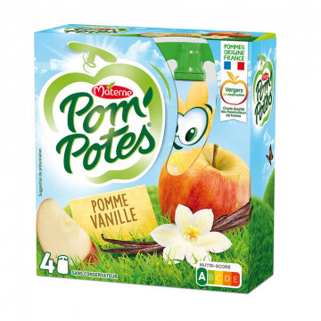 Compote pomme vanille 4x90g