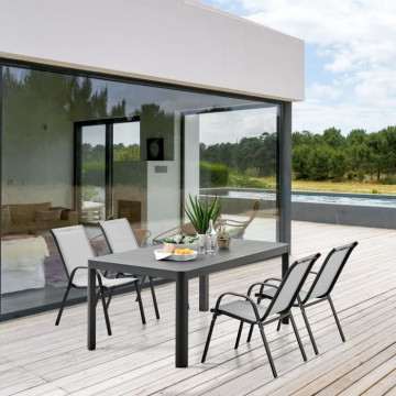 Lot de 4 fauteuils - Acier...