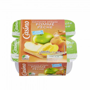 Compote allégée pomme pêche...