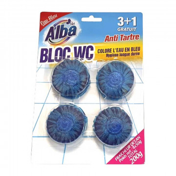 Bloc WC anti tartre 4 pièces