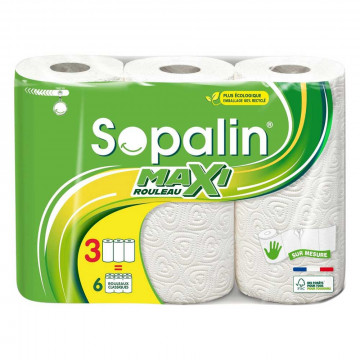 Essuie-tout blanc 3 rouleaux