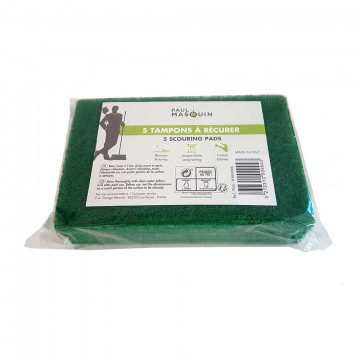 5 Tampons à récurer verts