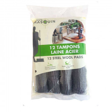 12 Tampons laine acier