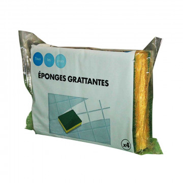 4 Eponges végétales grattantes