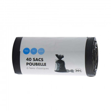 40 Sacs poubelle à liens...