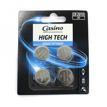 4 Piles CR2016 High Tech