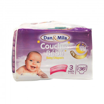 Couches bébé midi 5-9kg 36...