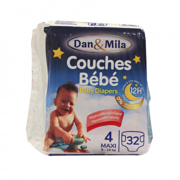 Couches bébé maxi 8-19kg 32...