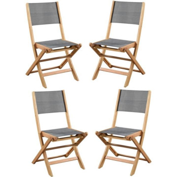 Lot de 4 chaises de jardin...
