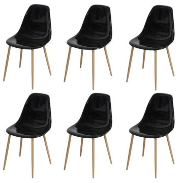 Lot de 6 chaises cristal...
