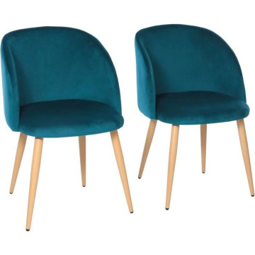 Lot de 2 chaises en velours...
