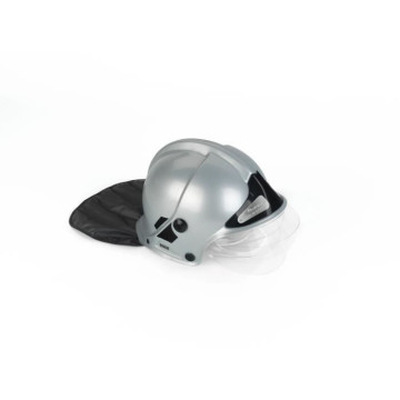 Casque de pompier gris avec...