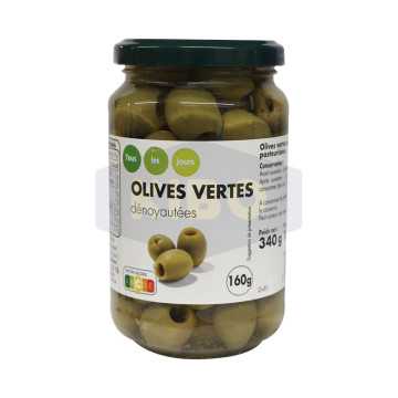 Olives vertes dénoyautées 160g
