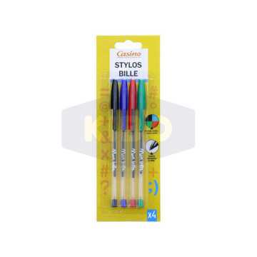 Stylos bille 4 couleurs
