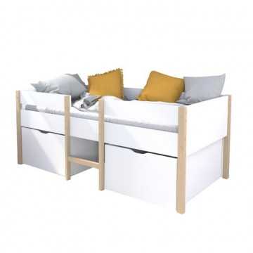 Lit mi-hauteur 90x200cm...