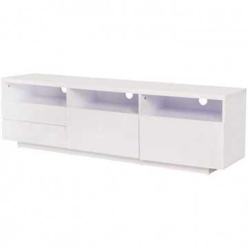 Meuble TV LED - MDF- Blanc...