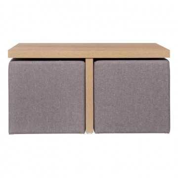 Set Table basse et 4 poufs...