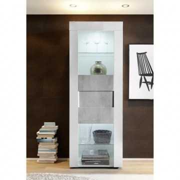 Vitrine 1 Porte Blanc Laqué...