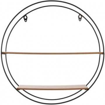 Etagere bois métal rond -...