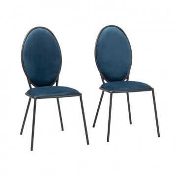 Lot de 2 Chaises - Velours...