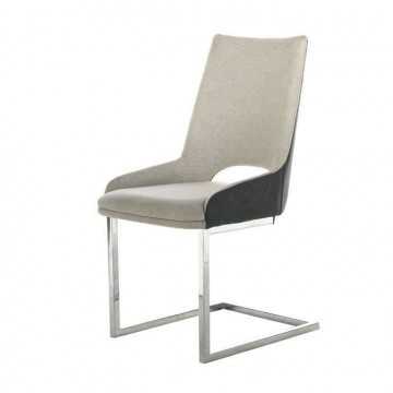 Chaise en tissu gris foncé...