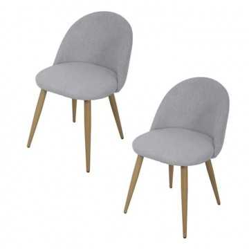 Lot de 2 chaises gris -...