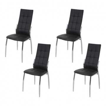 Lot de 4 chaises - Simili...
