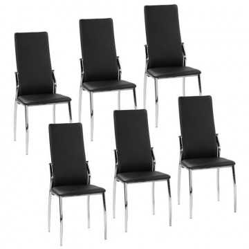 Lot de 6 chaises - Simili...